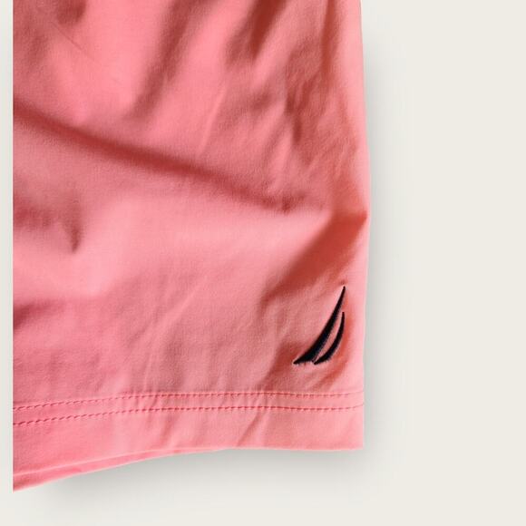 Nautica Men's Bright Pink Stretch Quick Dry Lined Drawstring Swim Trunks Sz XXL - Picture 3 of 7